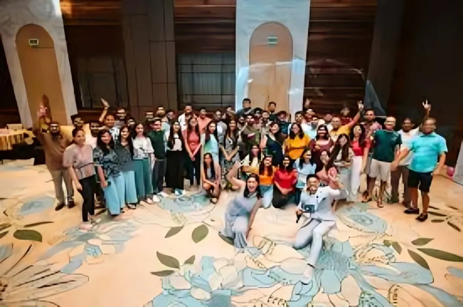 Team Laughing at Awards